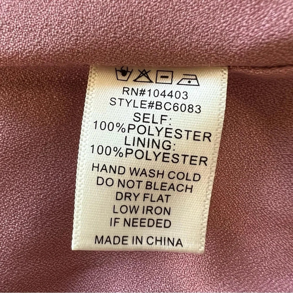 New w/ flaw JOA v-neck slit back open keyhole satin dress NWT 5767 - Picture 10 of 12